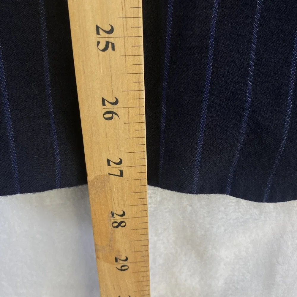 Vintage 1990s Ralph Lauren Collection Classics Sz 6 Blue Striped Wool SEE NOTES - Picture 12 of 14